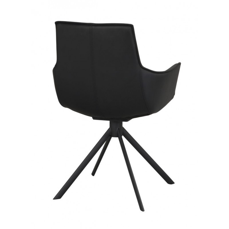 RO Lowell Swivel Arm Chair Black/Black